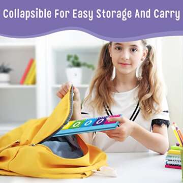 SpriteGru Freestanding Place Value Flip Chart, Double Side with Whole Numbers and Decimals, Educational Math Learning Tool to Count Place Value to The Millions