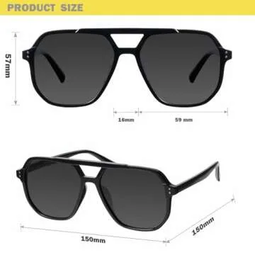 Stylish Polarized Aviator Sunglasses for All Ages