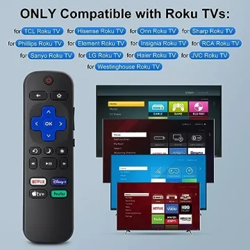 Roku TV Remote Replacement - Pack of 2 Compatible Remotes