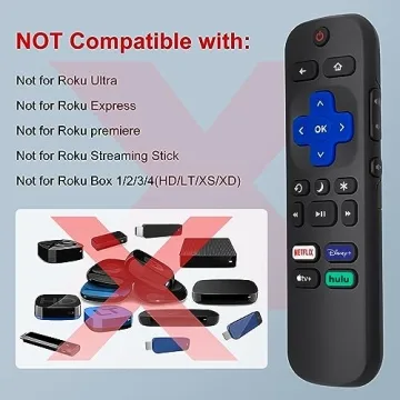 Roku TV Remote Replacement - Pack of 2 Compatible Remotes
