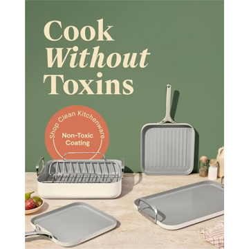 Caraway Square Cookware Set Non-Toxic Non-Stick Pans