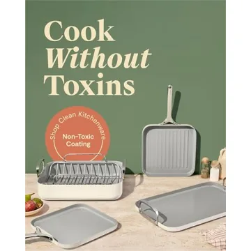 Caraway Square Cookware Set Non-Toxic Non-Stick Pans