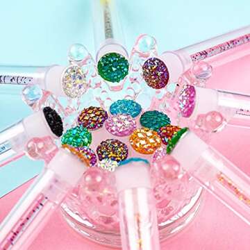 i-Laesh 20 Pcs Lash Brush Eyelash Brushes for Eyelash Extensions Spoolies Cleaning Mascara Wands Tube Diamond Disposable Makeup Tool Applicator Set Sanitary Extension Supplies (Assorted Color)