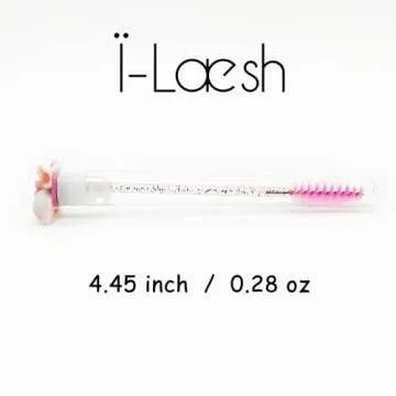 i-Laesh 20 Pcs Lash Brush Eyelash Brushes for Eyelash Extensions Spoolies Cleaning Mascara Wands Tube Diamond Disposable Makeup Tool Applicator Set Sanitary Extension Supplies (Assorted Color)
