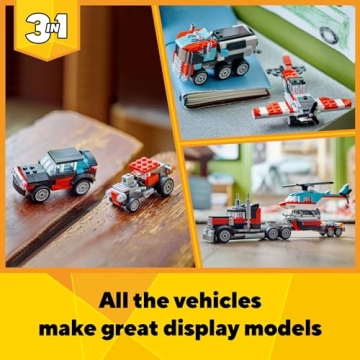 LEGO Creator 3 in 1 Flatbed Truck for Kids 7+