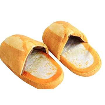 October Elf Adult Autumn Winter Slippers Warm Fuzzy Home Shoes House Slippers For Women Memory Foam Slippers With Customized Size 12.8 Inch (XL, French Baguette)