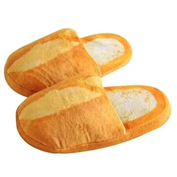 October Elf Adult Autumn Winter Slippers Warm Fuzzy Home Shoes House Slippers For Women Memory Foam Slippers With Customized Size 12.8 Inch (XL, French Baguette)