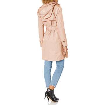 Chic Cole Haan Women's Belted Trench Coat in Nude