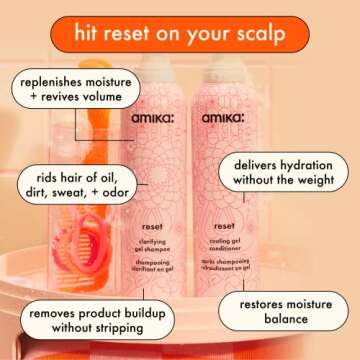 amika reset clarifying gel shampoo, 200ml