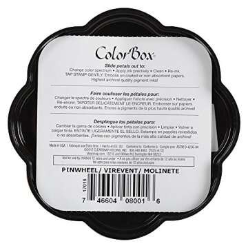 CLEARSNAP ColorBox Pigment Petal Point Option Inkpad 8-Color, Pinwheel (080000-08001)