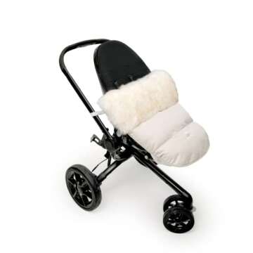 7AM Enfant Universal Stroller Footmuff - Water Repellent Winter Bunting Bag for Strollers & Car Seats, Soft Micro-Fleece & Plush Lined Stroller Footmuff for Baby Boy & Girl | TundraPOD