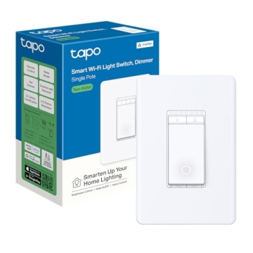 TP-Link Tapo Matter Smart Dimmer Switch: Control Lighting with Siri, Alexa & Google Assistant, UL Ce...