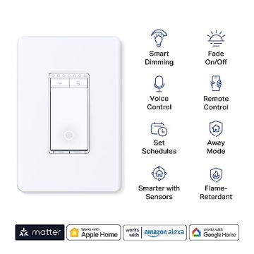 TP-Link Tapo Matter Smart Dimmer Switch with Voice Control