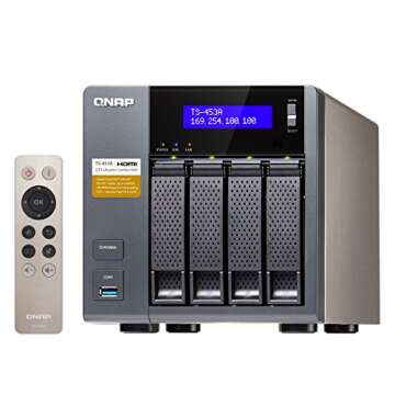 QNAP TS-453A 4-Bay Professional-Grade Network Attached Storage, Supports 4K Playback (TS-453A-4G-US)