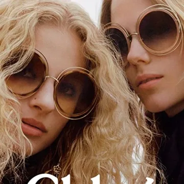 Dollger Oversized Round Sunglasses with UV400 Protection