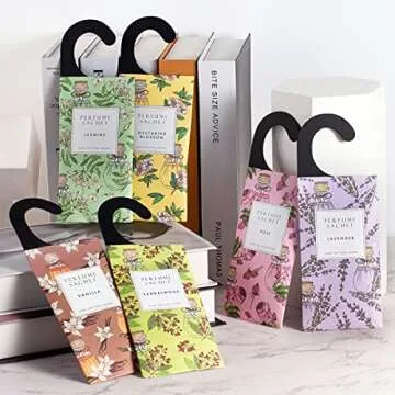 ROSE COTTAGE Large 12 Packs Vanilla Hanging Closet Deodorizer Air Freshener Long Lasting Scented Sachets Smell Goods for House