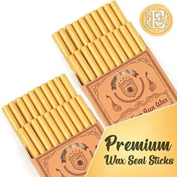 Gold Sealing Wax Set with Glue Gun & Wax Seal Pens