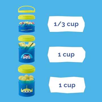Disney Pixar Stackable Snack Containers for Kids | Whiskware