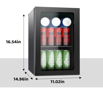 Stopsad Mini Beverage Fridge with Adjustable Shelves