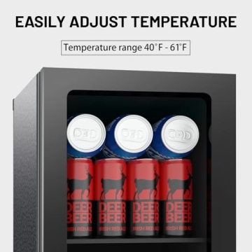 Stopsad Mini Beverage Fridge with Adjustable Shelves