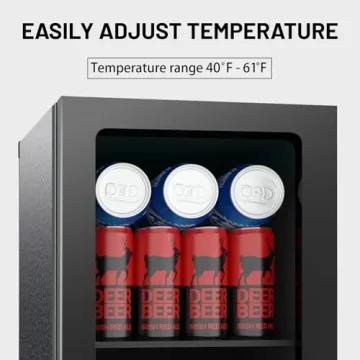 Stopsad Mini Beverage Fridge with Adjustable Shelves