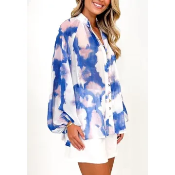 Stylish Sissyaki Women's Floral Print Blouse Long Sleeve