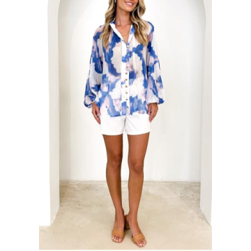 Stylish Sissyaki Women's Floral Print Blouse Long Sleeve