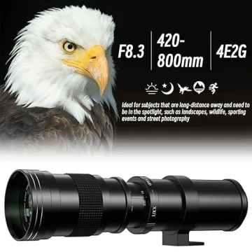 Ultra Telephoto 420-800mm F8.3 Lens for Nikon DSLRs