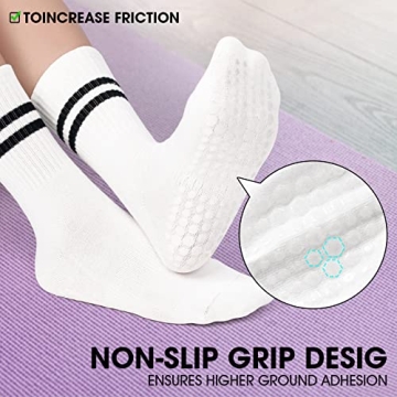 AGUTIUN Grip Socks for Women - Non Slip Athletic Socks