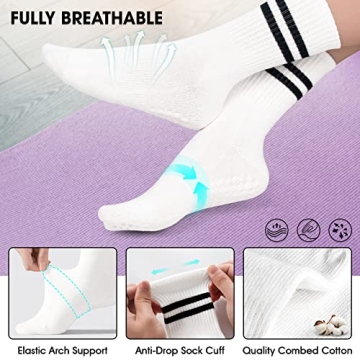AGUTIUN Grip Socks for Women - Non Slip Athletic Socks