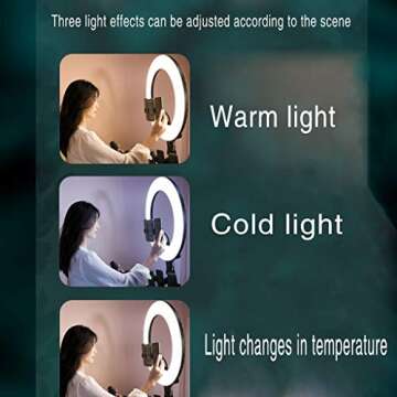 Selfie Ring Light, USB Ring Light with Tripod Stand & Cell Phone Holder for Live Stream/Makeup，Ringlight for YouTube Video/Photography Compatible with iPhone Xs Max Android