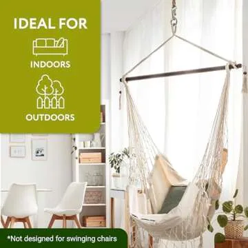 IMPRESA Hanging Chair & Hammock Chair Swivel Snap Hook, 500 LB Weight Capacity, Outdoor & Indoor Hanging Hardware, Iron & Silver Rope - Swivel Hooks