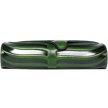 Elegant PIJUSHI Leaf Leather Clutch Purse for Women