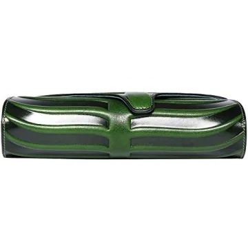 Elegant PIJUSHI Leaf Leather Clutch Purse for Women