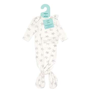 aden + anais Snuggle Knit Knotted Newborn Baby Gown and Hat Set 0-3 Months Star
