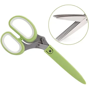 Effortless Herb Cutting with 5-Blade Scissors