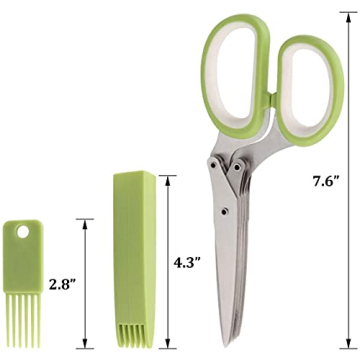 Effortless Herb Cutting with 5-Blade Scissors