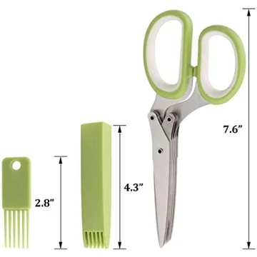 Effortless Herb Cutting with 5-Blade Scissors