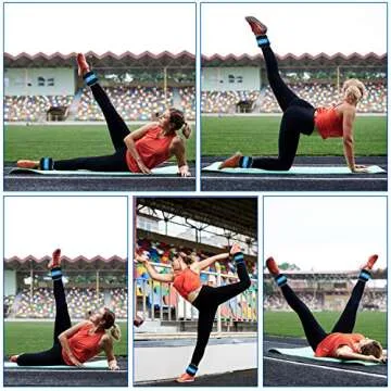 Inhomest Ankle Weights, 4 LB Pair (2 LB Each Weight) Wrist Arm Leg Weights for Women Men Kids for Strength Training, Jogging, Gym Workout, Aerobics, Physical Therapy, Blue