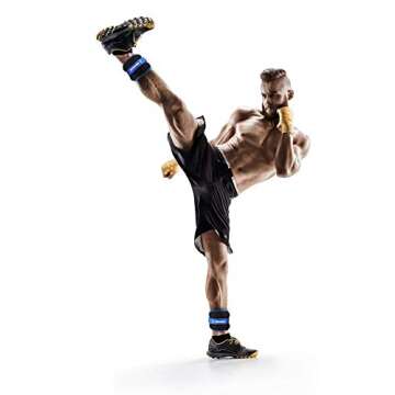 Inhomest Ankle Weights, 4 LB Pair (2 LB Each Weight) Wrist Arm Leg Weights for Women Men Kids for Strength Training, Jogging, Gym Workout, Aerobics, Physical Therapy, Blue