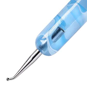 IvyL 2-Way Kolinsky Brush & Dotting Tool for Manicure