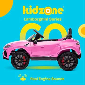 Kidzone Ride On Car 12V Lamborghini Urus Kids Electric Vehicle Toy w/Parent Remote Control, Horn, Ra...