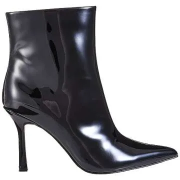 The Drop Women's Gail Heeled Ankle Boot in Black Patent
