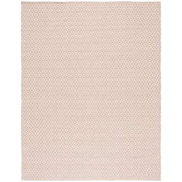 SAFAVIEH Montauk Collection Area Rug - 9' x 12', Ivory & Beige, Handmade Cotton, Ideal for High Traffic Areas in Living Room, Bedroom (MTK716G)