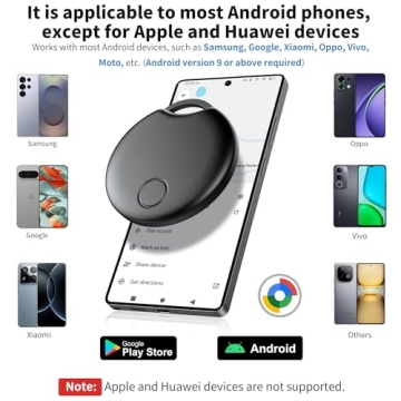 Air Tracker Tags-4 Pack for Android, Bluetooth Tracker Works with Google’s Find Hub | Android Only...