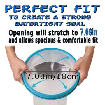 Japard 100% Waterproof Leg Cast Cover for Showering, Reusable Adult Short Protector, Bag for Shower Leg, Foot (Medium)