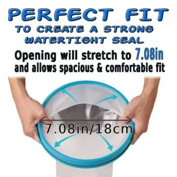 Japard 100% Waterproof Leg Cast Cover for Showering, Reusable Adult Short Protector, Bag for Shower Leg, Foot (Medium)