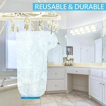 Japard 100% Waterproof Leg Cast Cover for Showering, Reusable Adult Short Protector, Bag for Shower Leg, Foot (Medium)