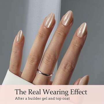 BTArtboxnails Cat Eye XCOATTIPS - Soft Gel Almond Nail Tips, Glitter Press On Nails Short, Soak Off Acrylic Fake Nails Glue On Nails In 16 Sizes - 160 Nail Extension Set, Aurora