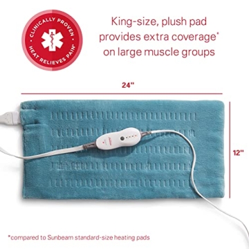 Sunbeam Heating Pad with Auto Shut Off for Pain Relief